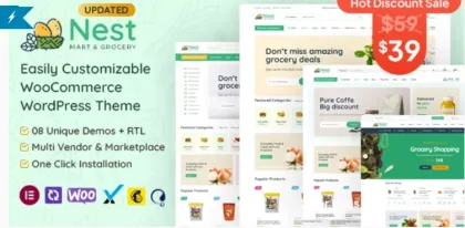 Nest Grocery Store WooCommerce WordPress Theme 1.6.6 GPL Theme