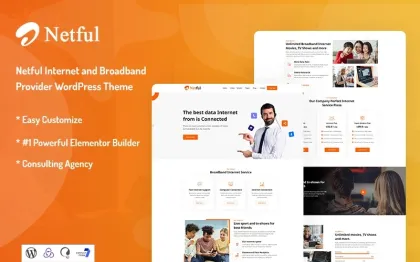 Netful Internet and Broadband Provider WordPress Theme 1.0.0 GPL Theme