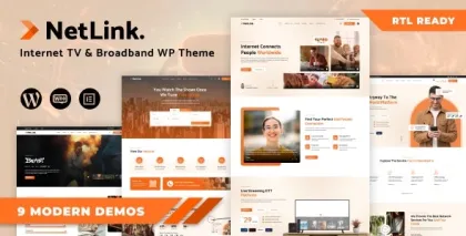 Netlink Broadband TV Internet Provider WordPress Theme 1.0.5 GPL Theme