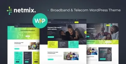 Netmix | Broadband Telecom Internet Provider WordPress Theme 1.0.11 GPL Theme