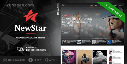 NewStar Magazine News WordPress Theme 1.3.7 GPL Theme