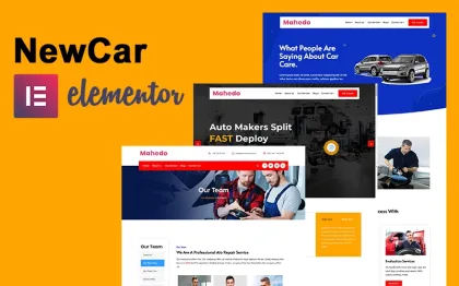Newcar Car wash and mechanic Elementor WordPress Theme 1.0.0 GPL Theme