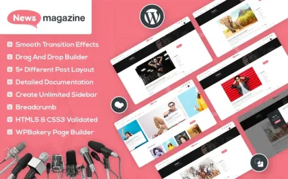 News Magazine Photography Blog WordPress Theme 1.0.0 GPL Theme