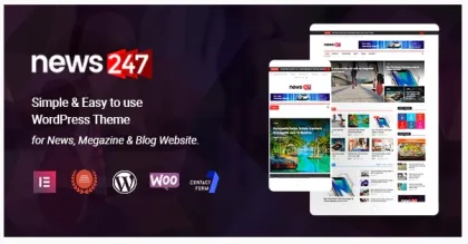 News247 News Magazine WordPress Theme 2.2 GPL Theme