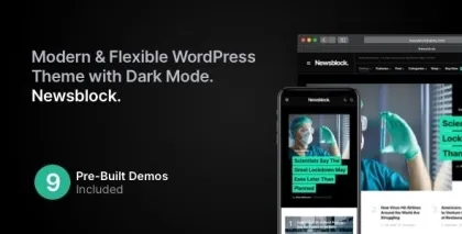 Newsblock News Magazine WordPress Theme with Dark Mode 1.2.5 GPL Theme