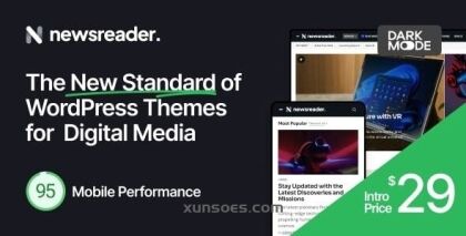 Newsreader Revolutionary WordPress Theme for Digital Media 1.0.2 GPL Theme