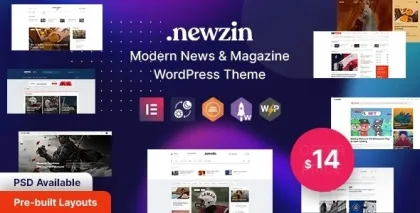 Newzin WordPress Newspaper Magazine Theme 1.0.2 GPL Theme