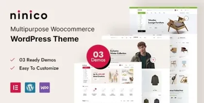 Ninico Minimal WooCommerce WordPress Theme 1.0.3 GPL Theme