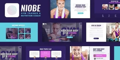 Niobe A Gym Trainer Nutrition Coach WordPress Theme 1.1.10 GPL Theme