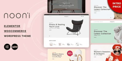 Nooni Furniture Fashion WooCommerce Theme 1.0.8 GPL Theme