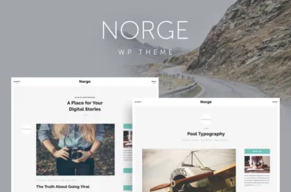 Norge Responsive Blog WordPress Theme 1.9 GPL Theme