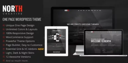 North One Page Parallax WordPress Theme 4.0.7 GPL Theme