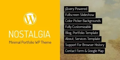 Nostalgia Responsive Portfolio WordPress Theme 7.7 GPL Theme