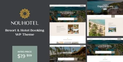NouHotel Resort Hotel Booking WordPress Theme 1.0.2 GPL Theme