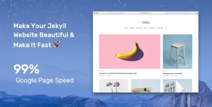 Nubia Minimal Blog and Magazine Jekyll Theme 1.0.8 GPL Theme