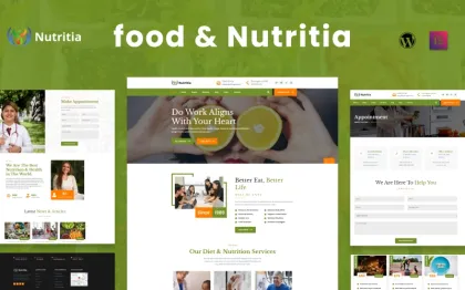 Nutritia Nutrition WordPress Theme 1.0.0 GPL Theme