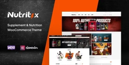 Nutritix Supplement Nutrition WooCommerce Theme 1.1.5 GPL Theme