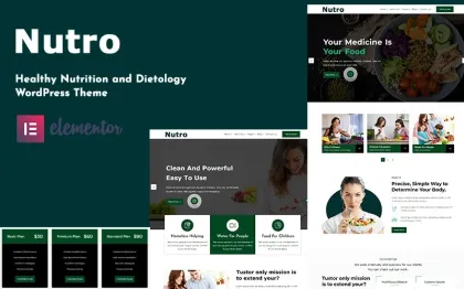 Nutro Nutrition Health Services WordPress Theme 1.0.0 GPL Theme