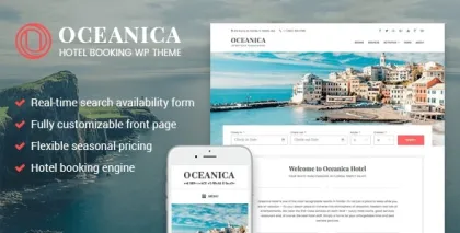 Oceanica WordPress Hotel Theme 2.0.3 GPL Theme