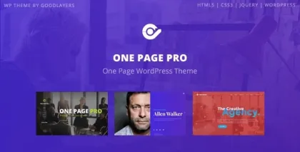One Page Pro Multi Purpose OnePage WordPress Theme 1.2.2 GPL Theme