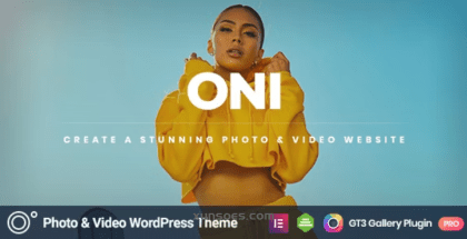 Oni Photography WordPress Theme 1.3.8 GPL Theme