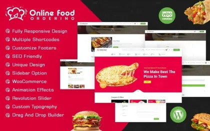 Online Food Ordering WordPress Theme 1.0.0 GPL Theme