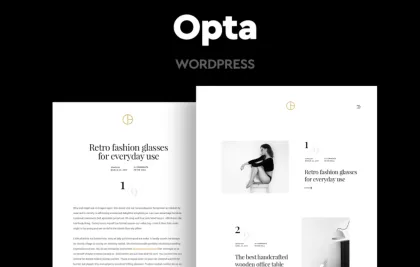 Opta Minimal Portfolio and Photography Theme 1.6 GPL Theme