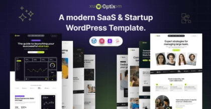 Optix SaaS Startup WordPress Theme 1.1.0 GPL Theme
