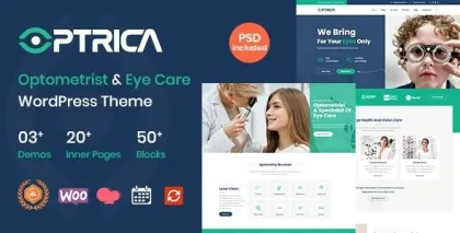 Optrica Optometrist Eye Care WordPress Theme 1.1 GPL Theme