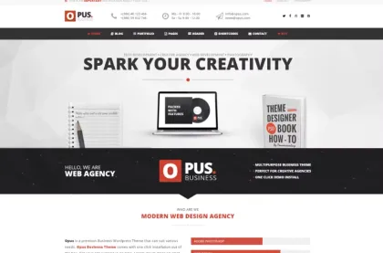 Opus Multipurpose Business WordPress Theme 1.7 GPL Theme
