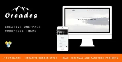 Oreades Creative One-Page WordPress Theme 1.4.0 GPL Theme
