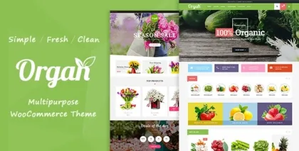 Organ Organic Store Flower Shop WooCommerce Theme 2.0 GPL Theme