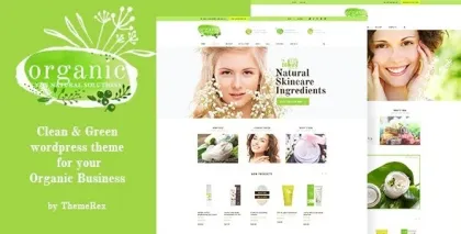 Organic Beauty Store Natural Cosmetics WordPress Theme 1.4.5 GPL Theme