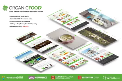 Organic Food Farm Food Business Eco WordPress 1.3.1 GPL Theme