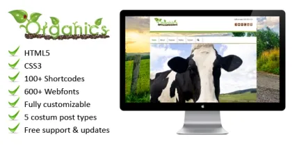 Organics – a Beautiful Eco WordPress Theme 1.07 GPL Theme