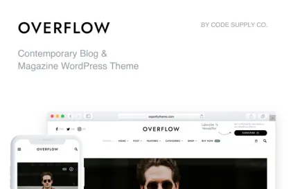 Overflow Modern Blog Magazine WordPress Theme 1.5.5 GPL Theme