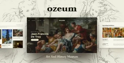 Ozeum | Modern Art Gallery and Creative Online Museum WordPress Theme +RTL 1.2.5 GPL Theme