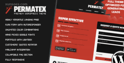 PERMATEX LEADS GENERATING WORDPRESS LANDING PAGE 1.57 GPL Theme