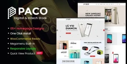 Paco Responsive Woocommerce WordPress Digital Theme 1.2.11 GPL Theme