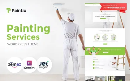 Paintio Wallpapering Painting Services WordPress Theme 2.0.1 GPL Theme