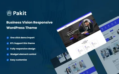 Pakit Business Vision WordPress Theme 1.0.0 GPL Theme
