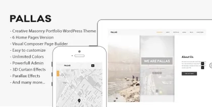 Pallas Creative Multi-Purpose WordPress Theme 1.8.5 GPL Theme