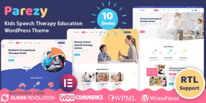 Parezy Kids Speech Therapy Education WordPress Theme 1.3.0 GPL Theme