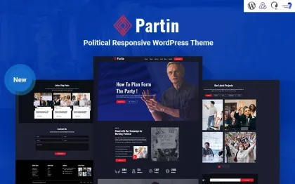 Partin Political Campaign and Party Responsive WordPress Theme 1.0.0 GPL Theme