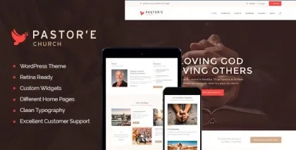 Pastor’e | Church, Religion Charity WordPress Theme 1.4 GPL Theme