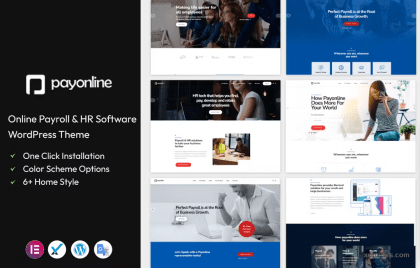 Payonline Online Payroll and HR WordPress Theme 2.8 GPL Theme