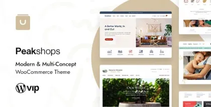 PeakShops Modern Multi-Concept WooCommerce Theme 1.5.3 GPL Theme