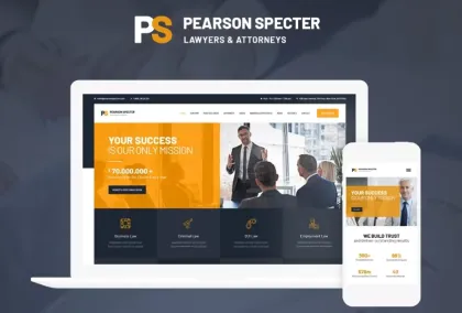 Pearson Specter Stylish Lawyer Legal Advisor WordPress Theme 1.0.7 GPL Theme