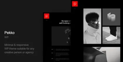 Pekko Minimal Dark WordPress Theme 1.1 GPL Theme