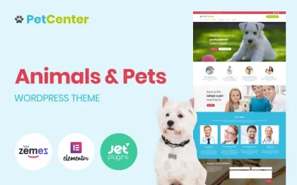 PetCenter Animals Pets Responsive WordPress Theme 1.0.1 GPL Theme